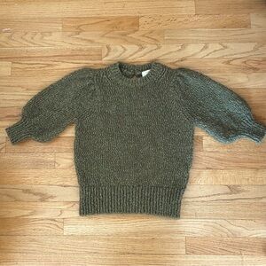 NWOT Sezane Half Sleeve Crop Sweater XS